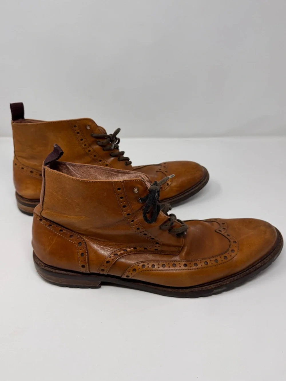 Gordon‎ Rush Wingtip Size 14 Laceup Boots, leather, stafford, preppy, boho, work